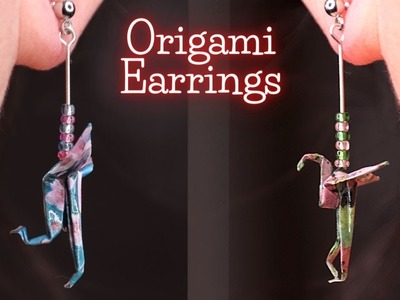 How to make Origami - Making Flamingo & Ostrich Earrings from Origami Paper