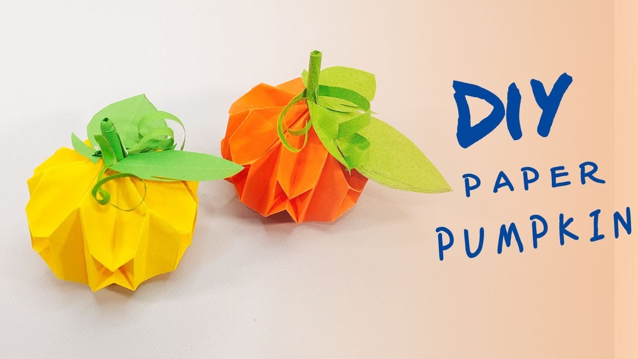 How to Make Origami Pumpkin , Halloween Origami Pumpkin , DIY Paper Pumpkin