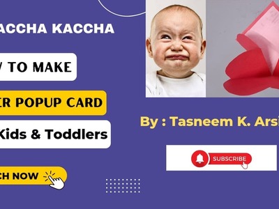 How to make PAPER POPUP CARD | Paper Origami | Baccha Kaccha | Kids & Toddlers Channel