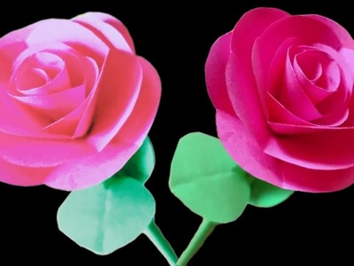 How to make Paper Rose Flower.Paper Rose Flower making. Origami Rose Flower।