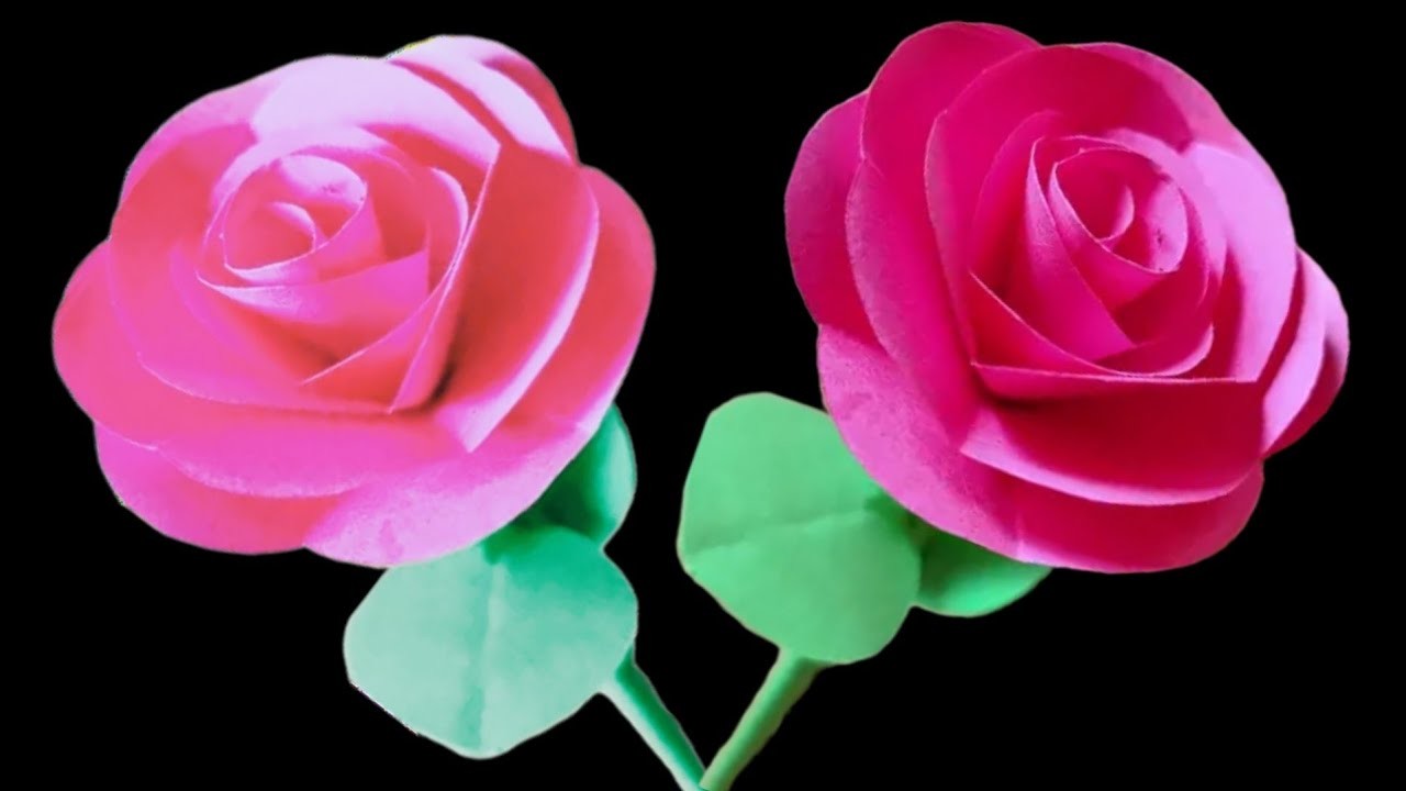 How to make Paper Rose Flower.Paper Rose Flower making. Origami Rose Flower।