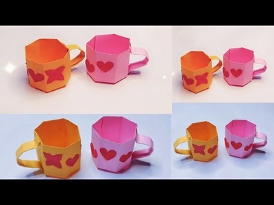 How to make papper cup.paper craft idea for school.kids craft diy.easy paper craft.origami.DIY