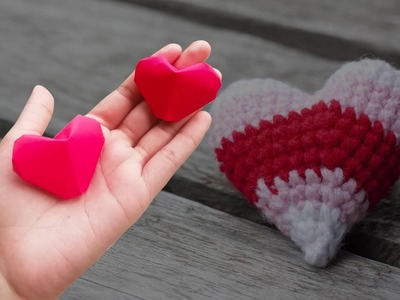 How to make Valentine Origami 3D Heart - Valentines Day Craft Ideas- Valentine Gift Idea