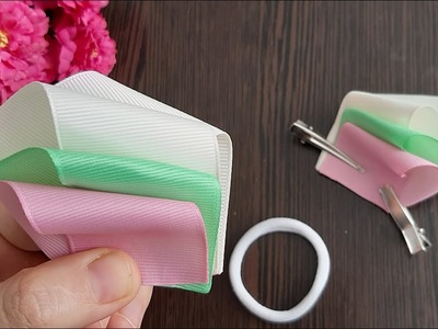 How you can make  three coloured Ribbon hairband |Amazing Ribbon hair band tutorial #diy #ribbon
