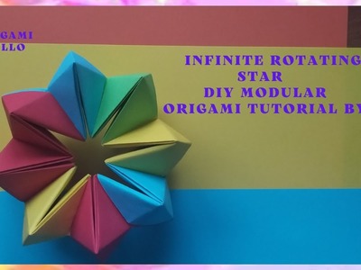 Infinite Rotating Star Origami  DIY Modular Origami Tutorial by Origami hello