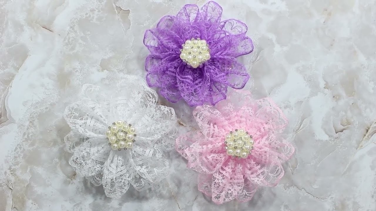 Kanzashi Lace Flowers