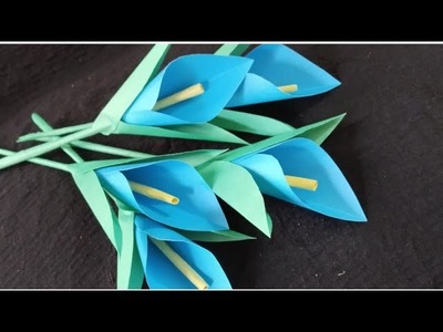 Make Beautiful Blue Paper Flower | Paper Craft | Paper Flower | DIY