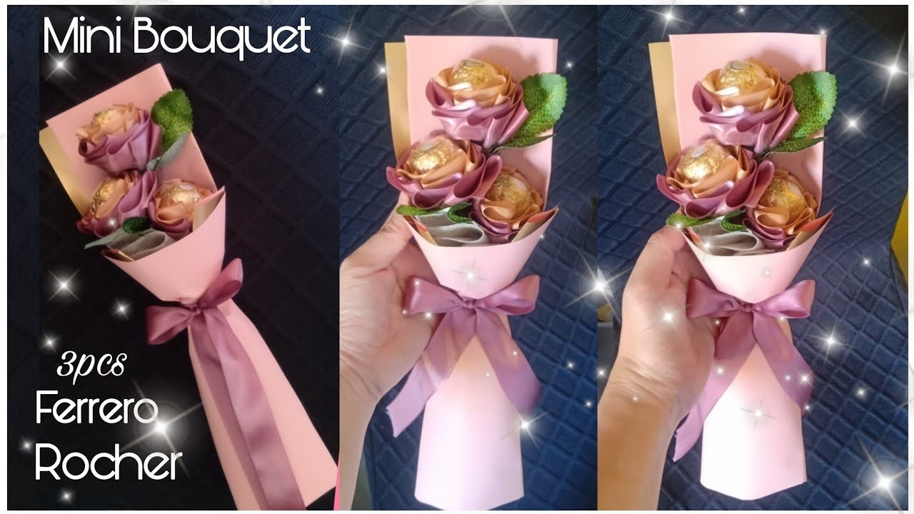 Mini chocolate Bouquet  3pcs #diybouquet #giftideas #chocolatebouquet #minibouquet #ferrerorocher