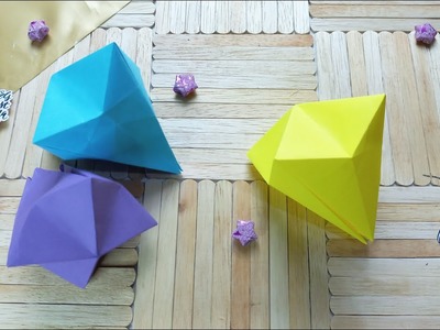 ORIGAMI DIAMOND - How to make an easy origami