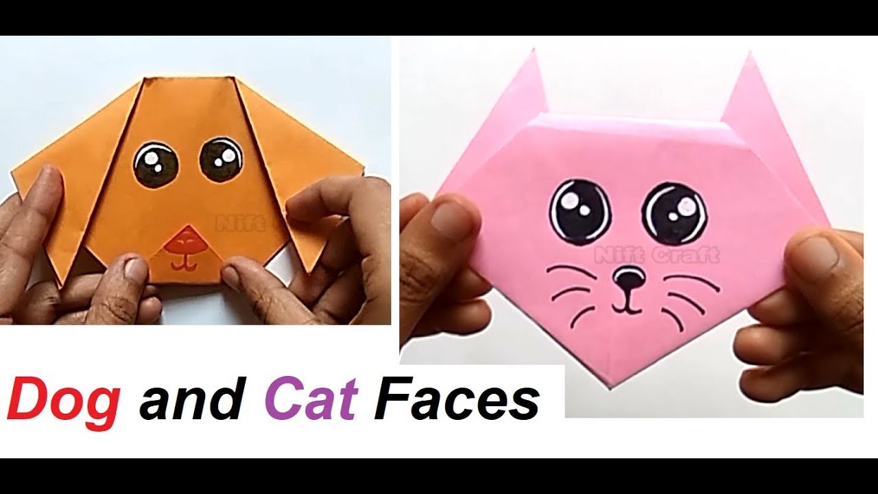 Origami DOG easy | DIY paper crafts Origami DOG face | Cat and Dog | Cat Diy | Dog Diy Craft Paper