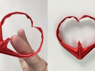 Origami hanging HEART by Jeremy Shafer | How to make paper balance bird