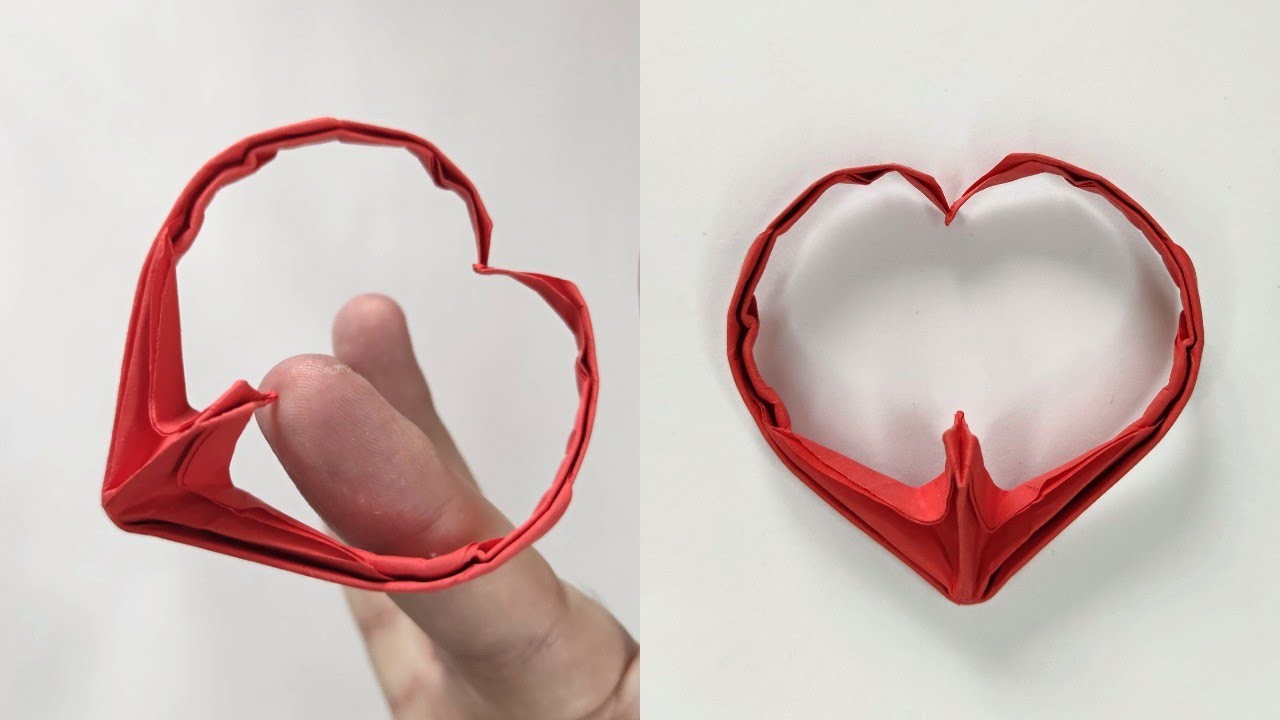 Origami hanging HEART by Jeremy Shafer | How to make paper balance bird