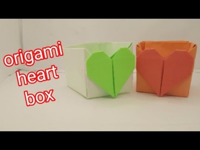 Origami HEART BOX #how to make origami HEART BOX #diy paper make easy #valentinesday ideas