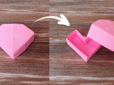 Origami Heart Box with lid to store | DIY Origami | Craftfunda | Valentine's special | How to make