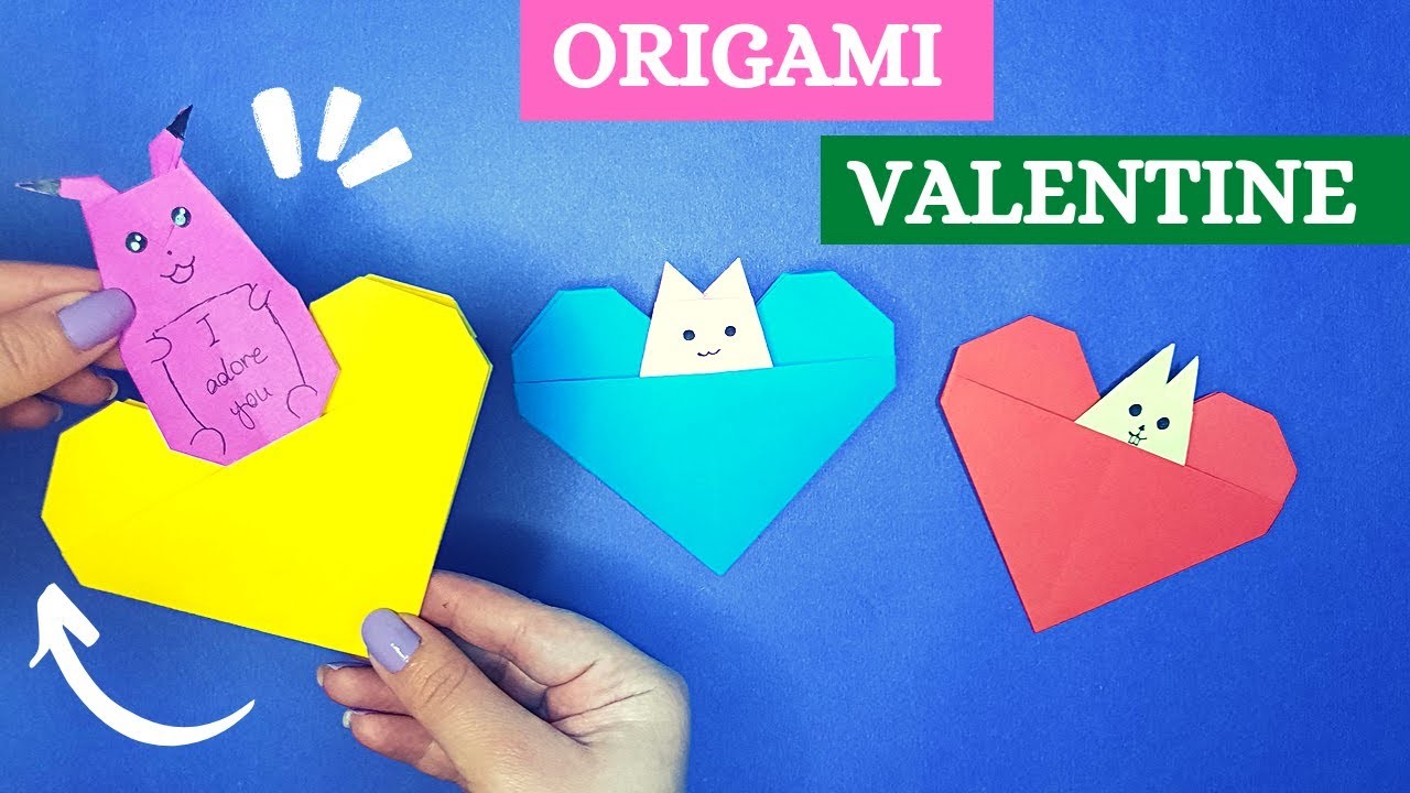 Origami Heart: How to make origami HEART easy, origami Valentine's day gift idea