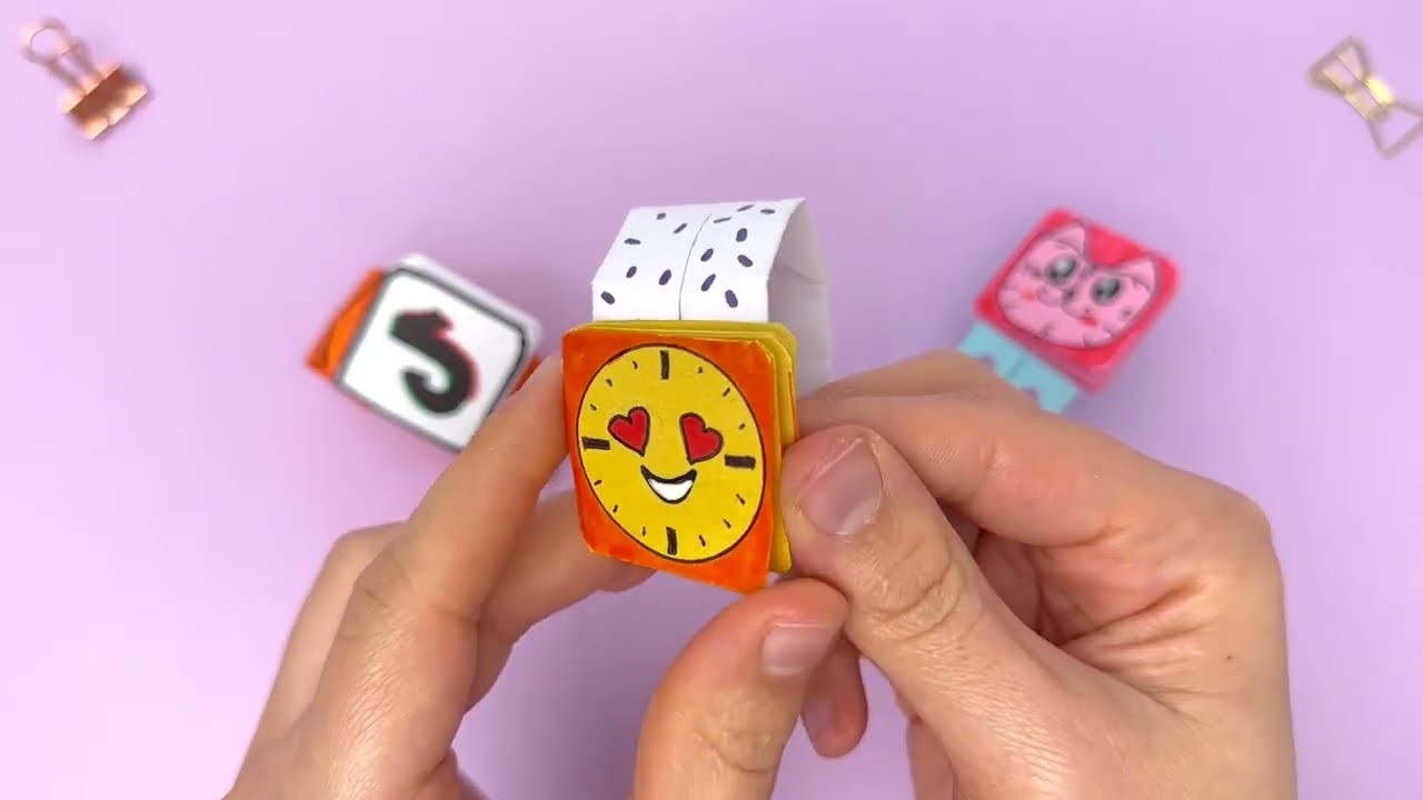 Origami Kağıttan Saat Yapımı | DIY Mini Not Defteri | Kağıttan Neler Yapılır