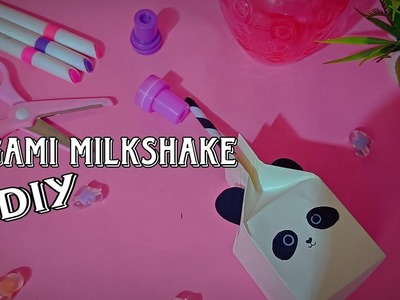 Origami milkshake diy||How to make a milk box????????||Diy||mast art k✍️