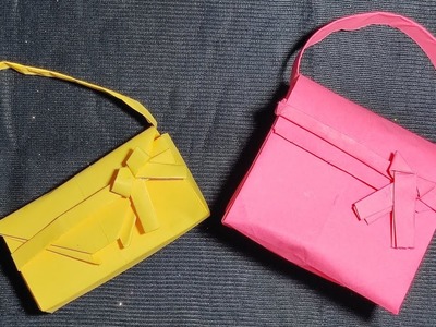 Origami Paper Bag. How to make Paper Gift Bag. Origami Gift bag. school hacks.