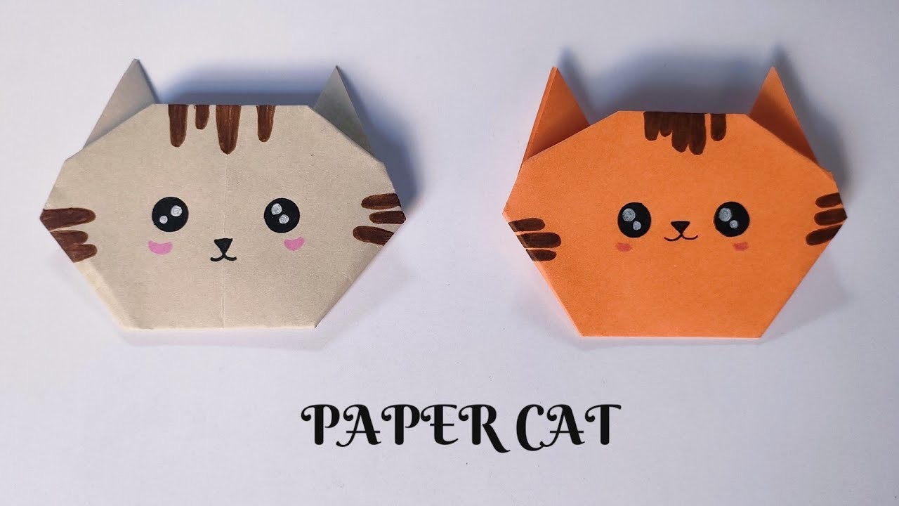 ORIGAMI PAPER CAT. How to Make Origami Paper Cat. DIY Paper Cat. Easy Paper Cat Tutorial ????