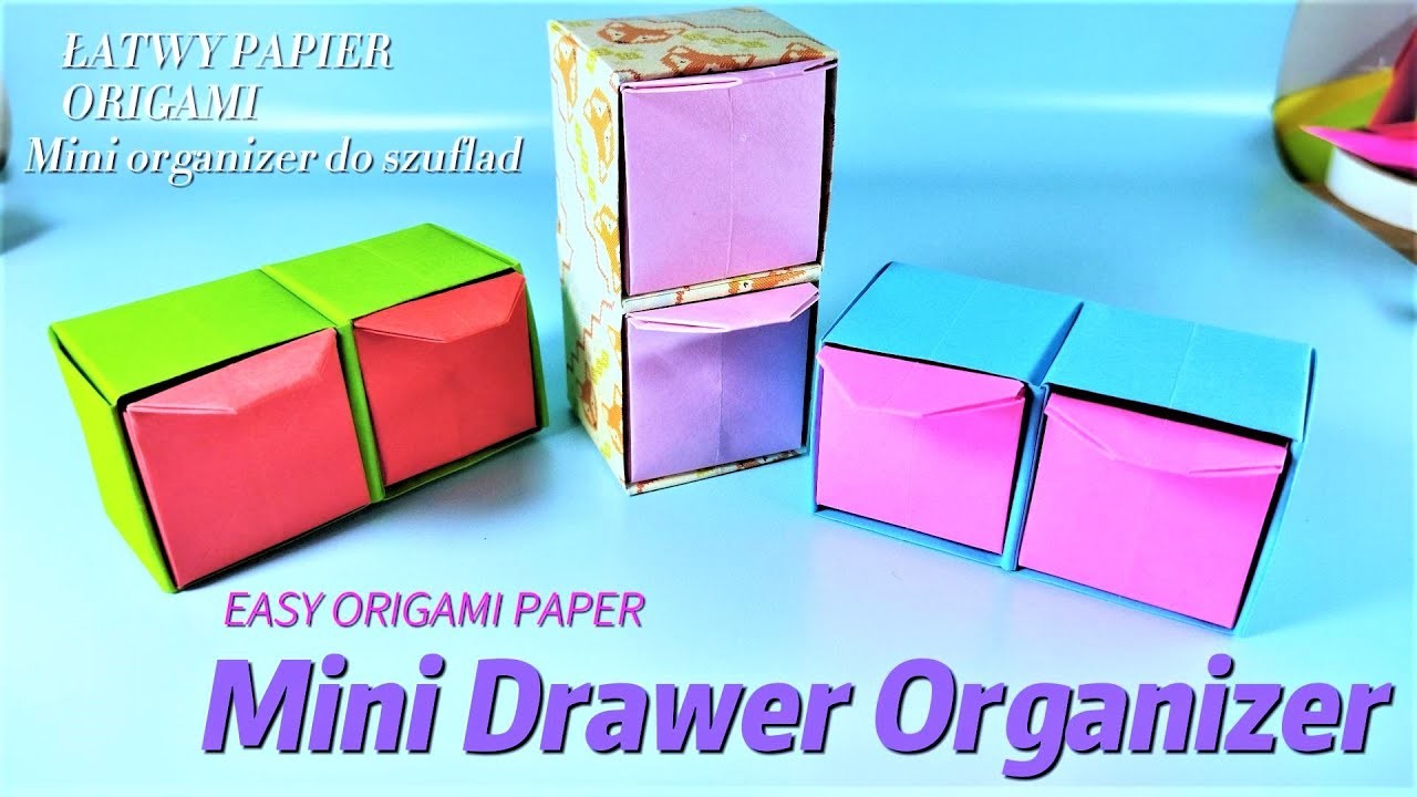 Origami Paper Drawer Box | How to make Paper Mini Drawer Organizer |