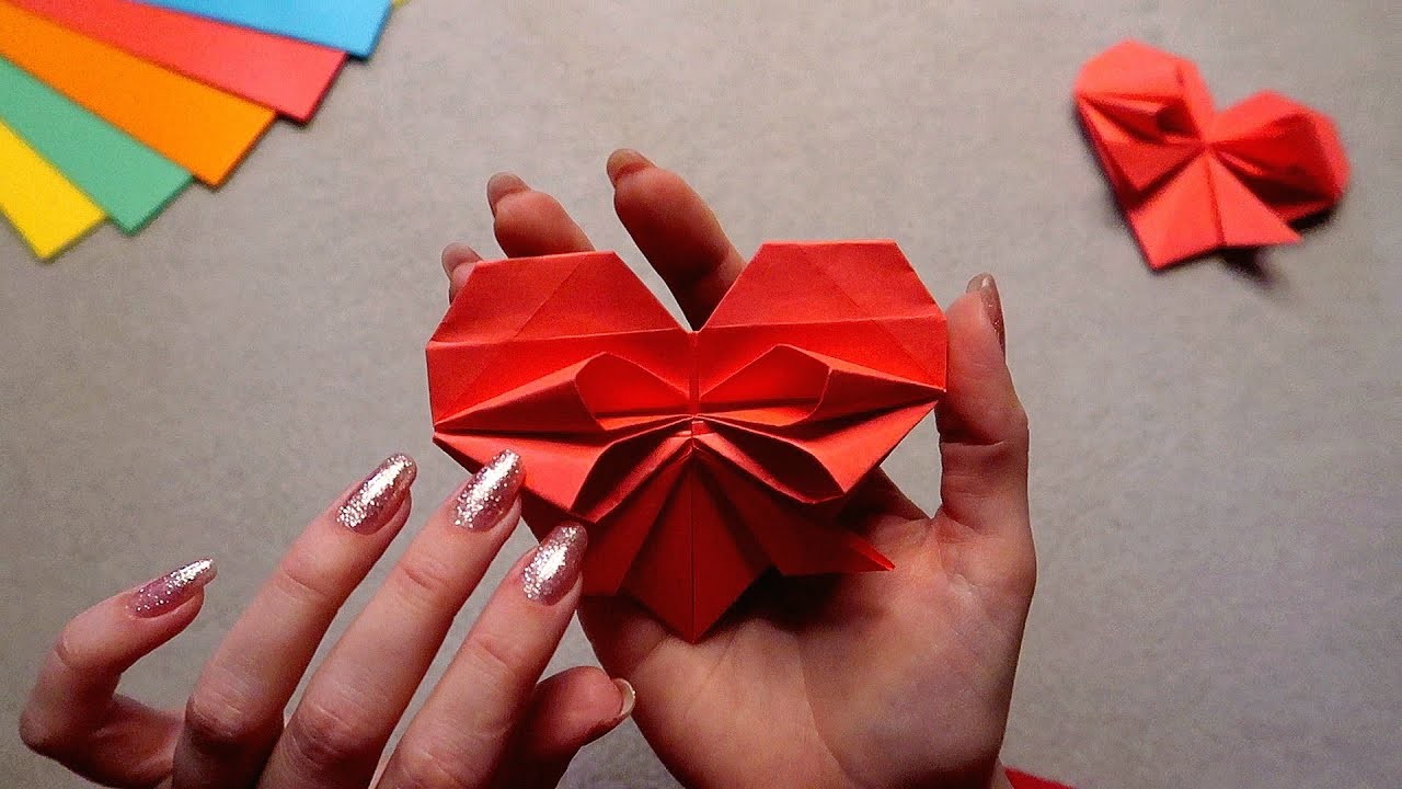 Origami Paper HEART with Bow ???? ASMR Whisper