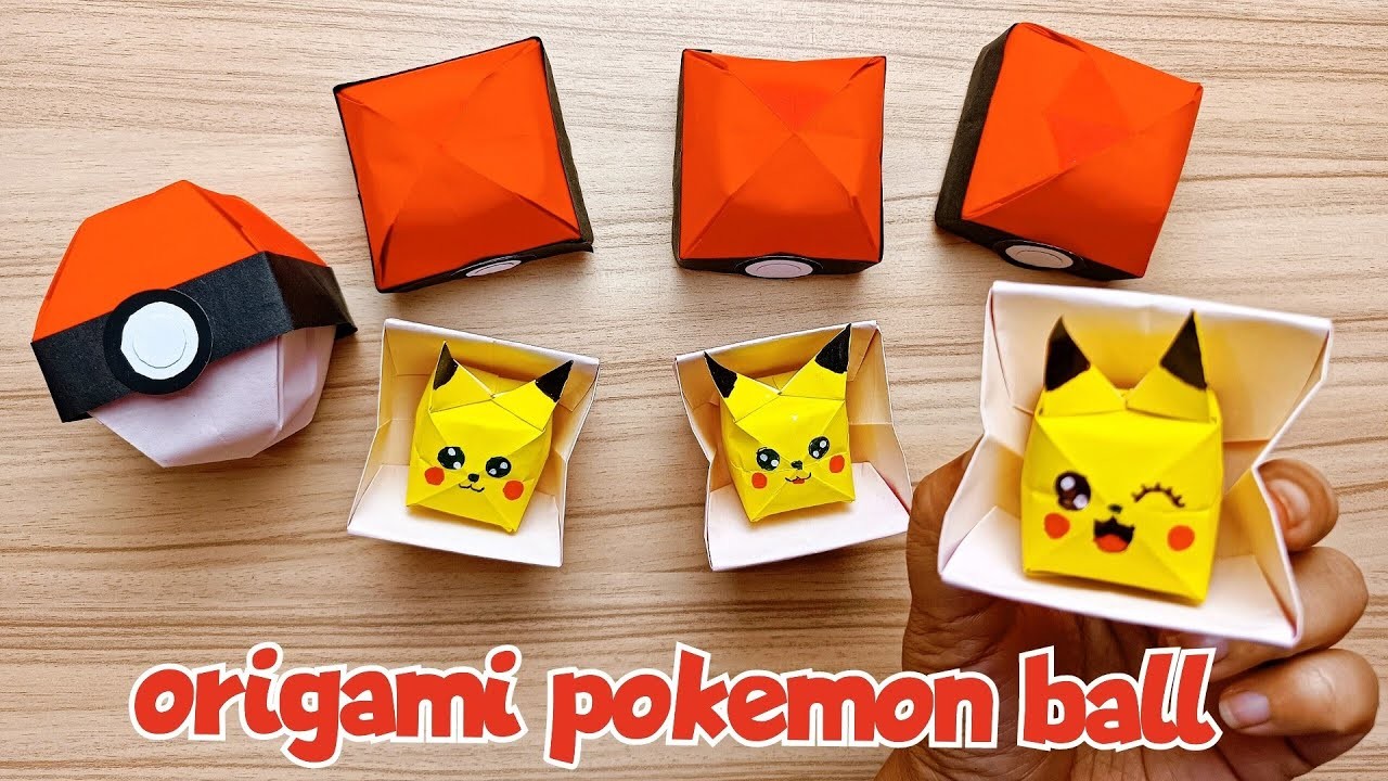 Origami pokemon ball #origami #pokemon