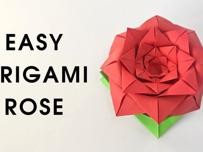 Origami ROSE flower | How to make a paper modular rose