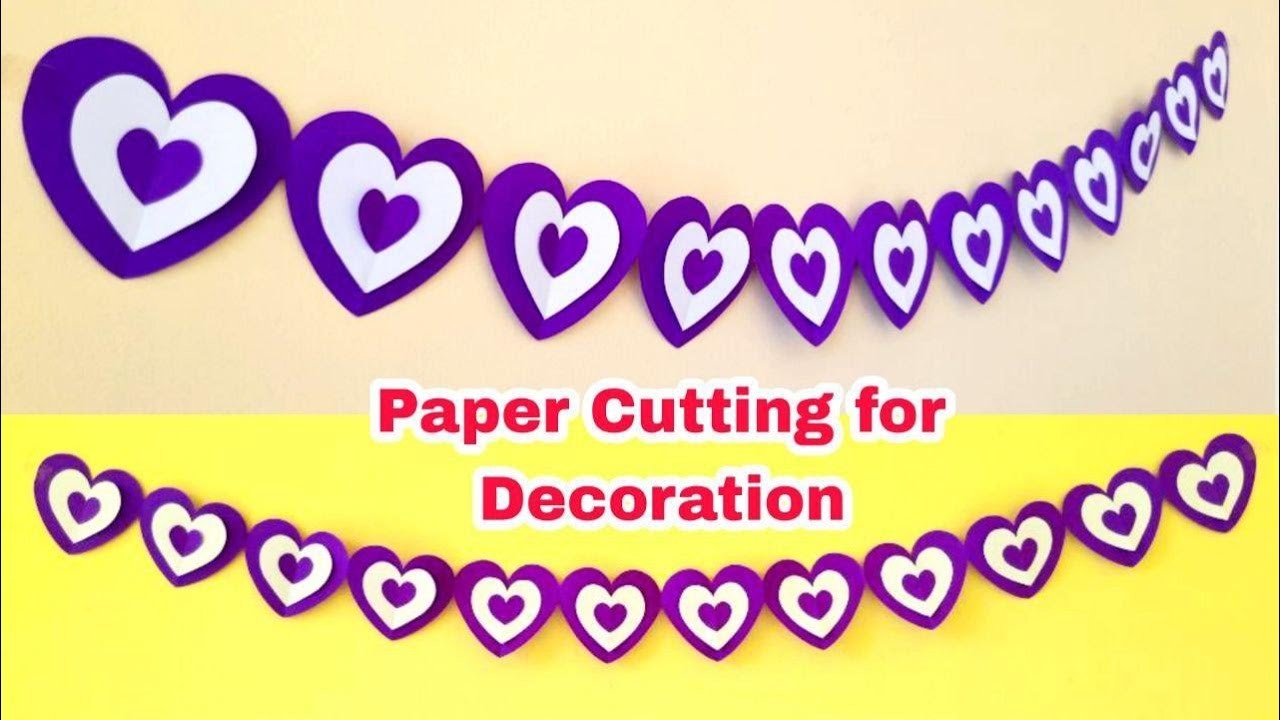 Paper Cutting for Decoration | Wall Decoration Paper Craft | Purple paper Craft | BTS Craft