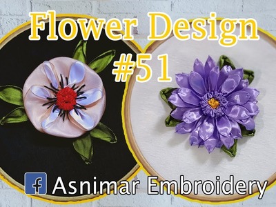 Ribbon Embroidery Tutorial for Beginners [Two Flower Designs #51]