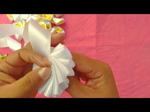 Ribbon Garland making || How To Make Beautiful Ribbon Garland || SUJATA DAS