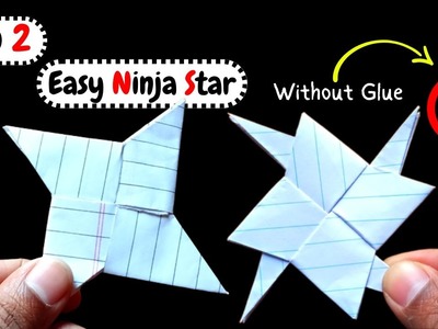 Top 2 Ninja Star | How to make Ninja Star | Origami - Paper Ninja Star Without Glue, ninja star easy