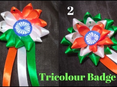 Tricolour Ribbon Badge.Tricolour For Republic & Independence Day | DIY Make Your Own Tricolour Badge