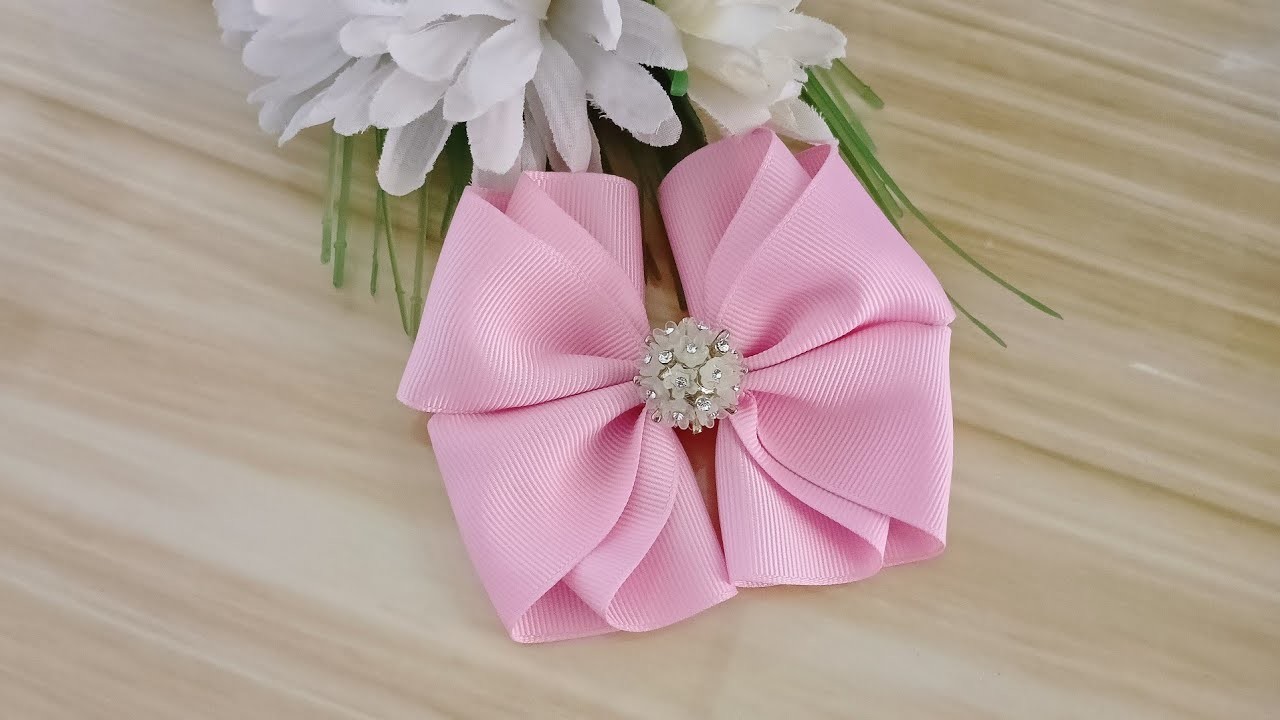 ????TUTORIAL EASY RIBBON BOW OUT OF RIBBON ???? DIY RIBBON BOW ???? RIBBON WORK????