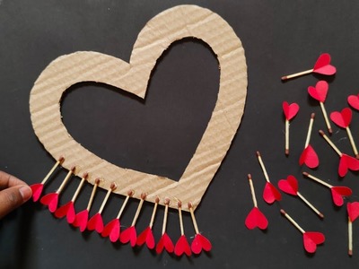 Unique Valentine's Day Wall Hanging Craft | Home Decoration Ideas | Matchstick Craft