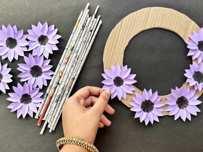 2 Beautiful and Easy Wall Hanging. DIY Paper craft For Home Decoration. Paper Flower Wallmate