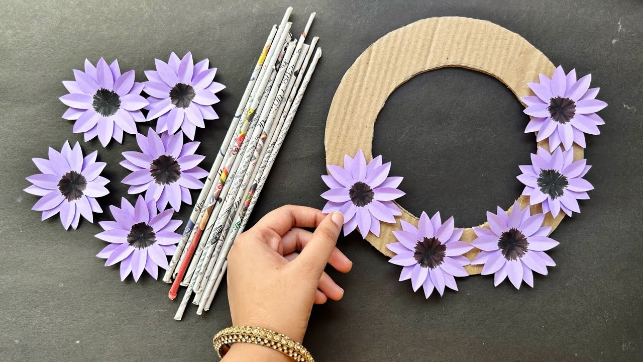 2 Beautiful and Easy Wall Hanging. DIY Paper craft For Home Decoration. Paper Flower Wallmate