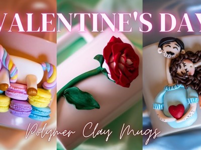 3 Polymer Clay Valentine's Day Mug Ideas. Tutorials