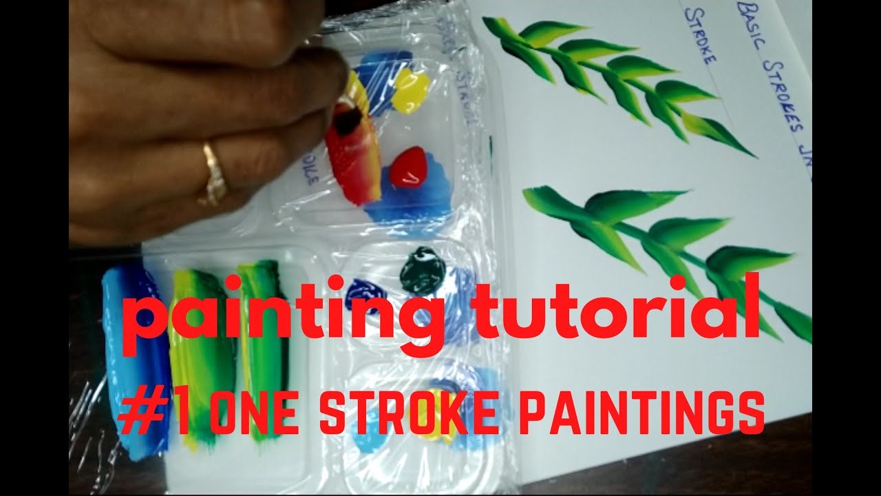 Basic Strokes #art tutorial #acrylicpaintingforbeginners #paintingtutorial  #onestrokepainting
