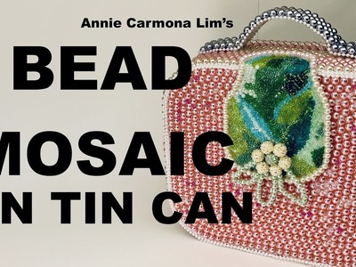 Bead mosaic #1 USE your empty used tin cans lying around the house! Very easy happy project.