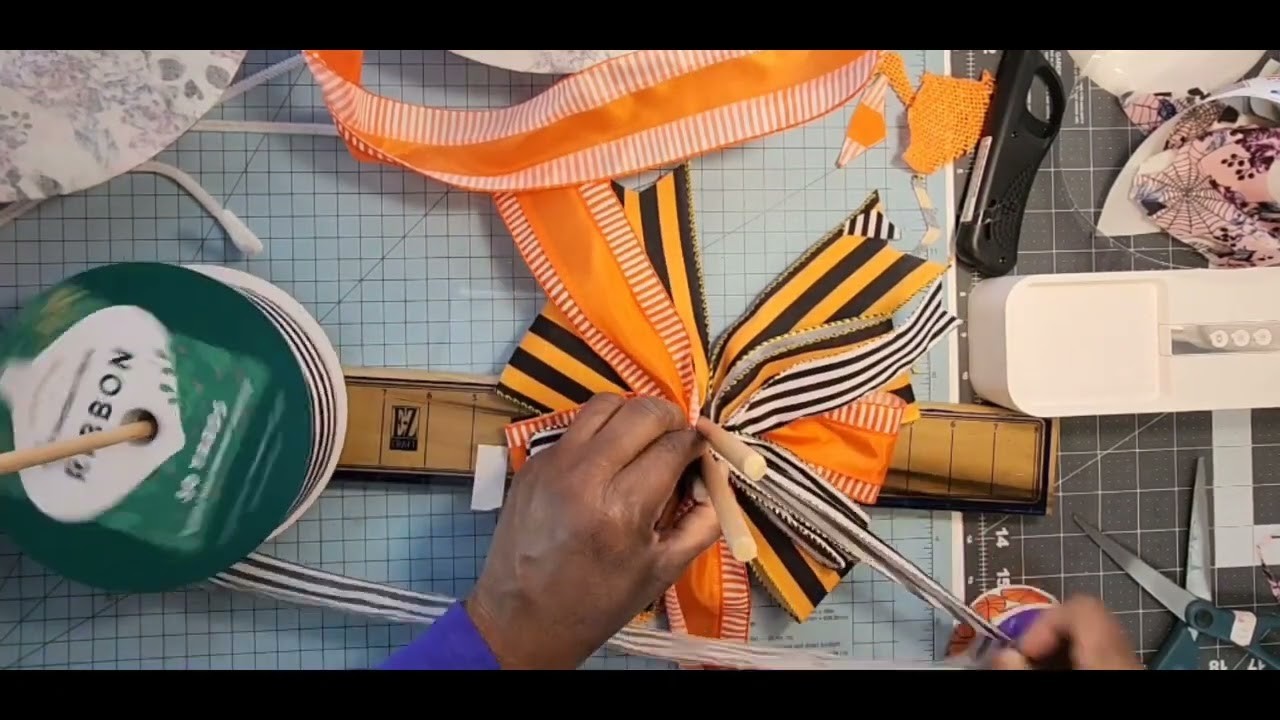 Bow Tutorial- Basketball #giftideas #bowmaking #bowtutorial #giftbaskets #craftideas #ezbowmaker