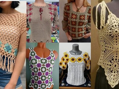 Crochet tops with exclusive pattern & designs,  #crochet #tops #crochettops