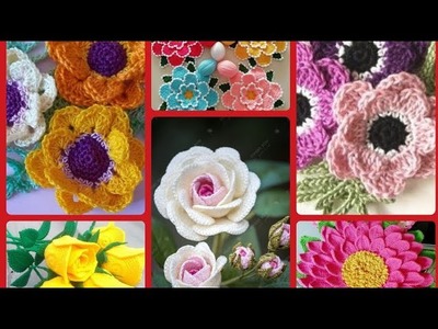 # Diseño de flores de ganchillo a todo color e idea de patrón # Todo sobre ideas de puntadas.