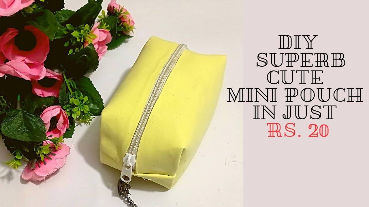 Diy Cosmetic pouch or pencil case in just rupees 20 | amna's art and craft