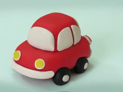 DIY how to make Miniature CAR - Easy Polymer Clay, Play doh, Fondant Tutorial DIY