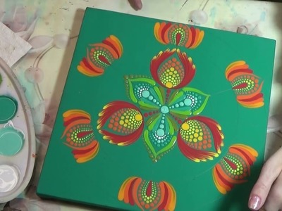 Dot painting mandala art. Acrylic Tutorial for beginners. Mandala 25х25 cm from start to finish