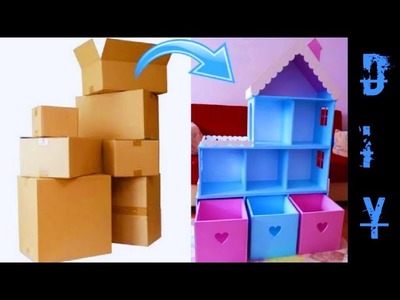 DRESSING DESK from cardboard is very easy to make. Used materials can be used #trending #creative