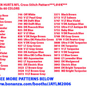 Eagles JALEN HURTS NFL Cross Stitch Pattern***L@@K***Buyers Can Download Your Pattern As Soon As They Complete The Purchase
