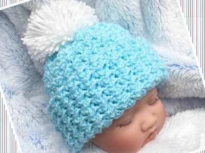 EASY Baby hat with measurements FOR ALL SIZES MAKE IT IN ONE HOUR CROCHET STITCH PATTERN
