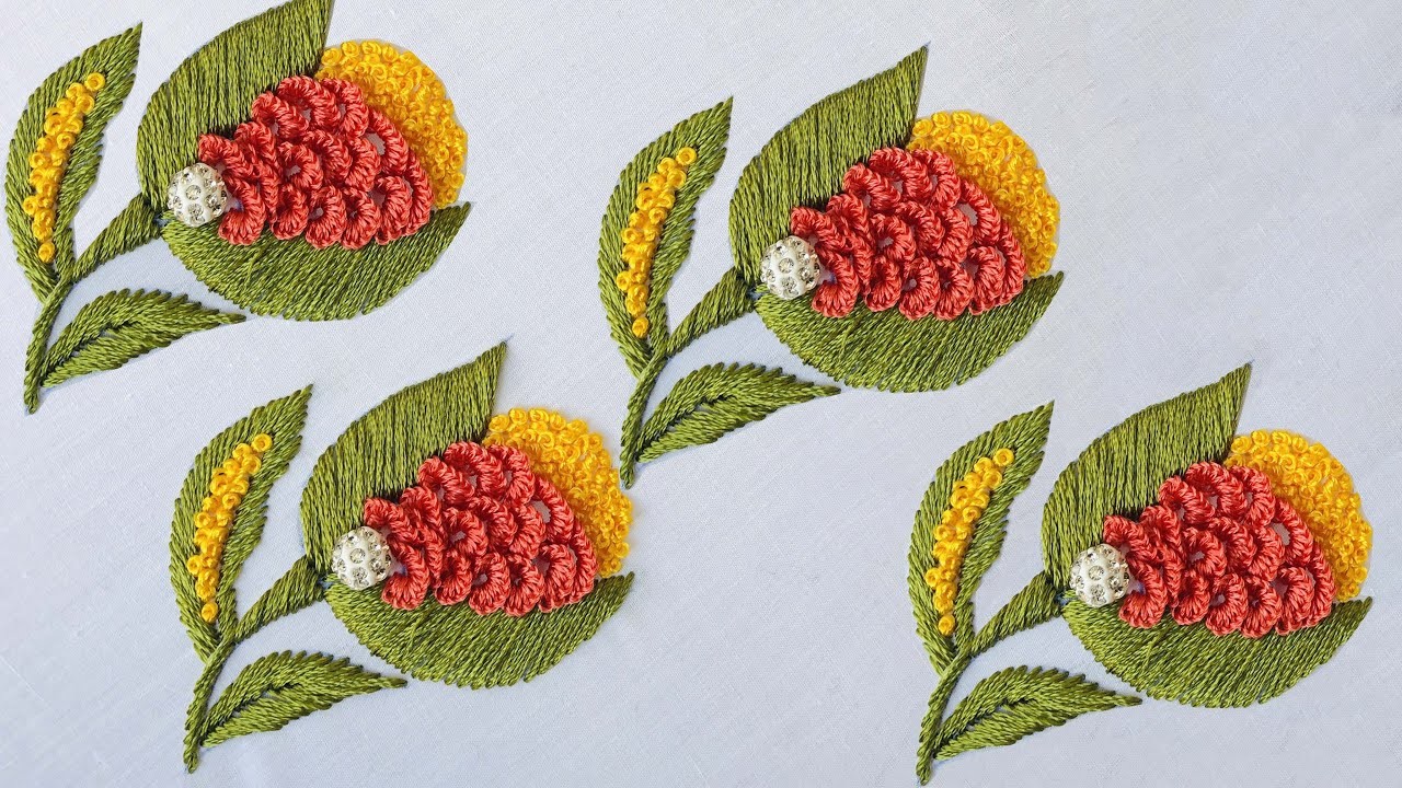 Hand Embroidery: Embroidery For Pillows - Embroidery For Bedsheet - Brazilian Embroidery