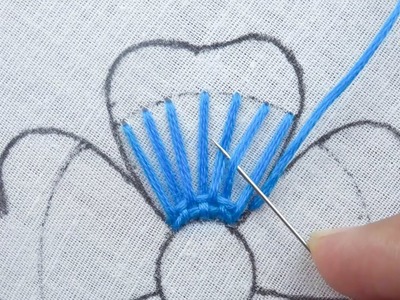 Hand Embroidery Fantastic Flower Embroidery Tutorial Very Unique Fishbone Stitch